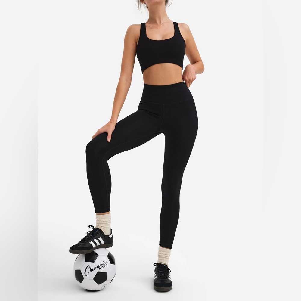 🖤CUSTOM LISTING-MATE THE LABEL ORGANIC STRETCH MIDI LEGGINGS JET BLACK XS 4 PR